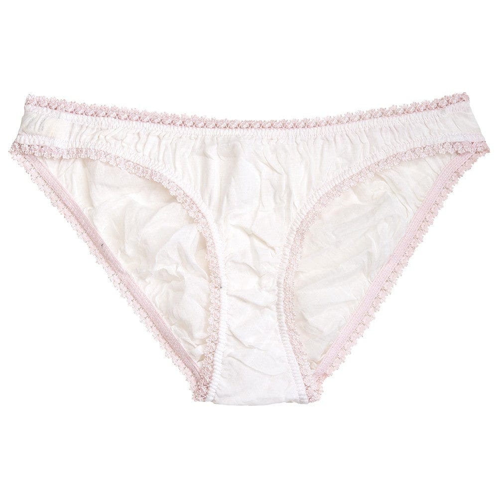 White/pink croquet panties 100% organic cotton- Germaine des prés –  germainedespres
